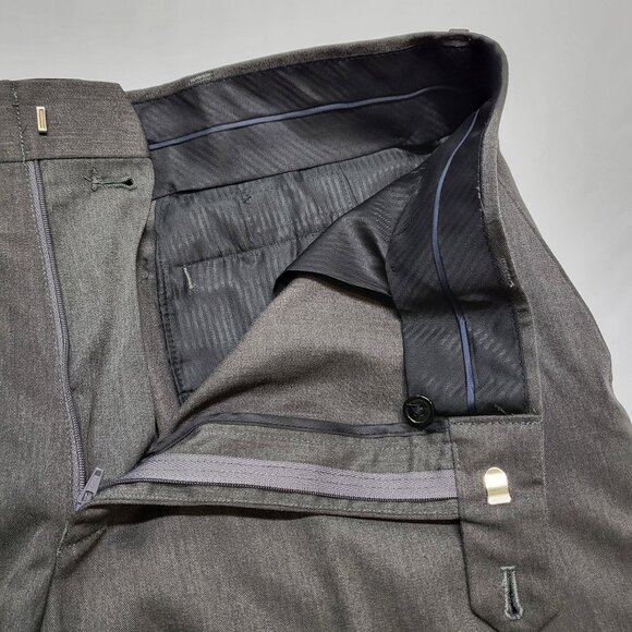 Louis Raphael Rosso Mens Dress Pants 38 X 29 Classic Wrinkle Free Easy Care Gray - Picture 6 of 15